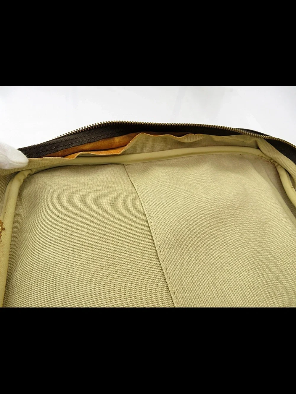 Louis Vuitton Monogram Canvas Briefcase with Tan Leather Trim